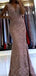 Sexy Pink V-Neck Spaghetti Strap Mermaid  Long Prom Dress Ideas, Evening Party Dresses,WGP1715