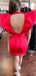 Sexy V-neck Sheath Short Mini Homecoming Dress,EPT624