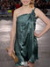 Casual One-shoulder A-line Short Mini Homecoming Dress,EPT625
