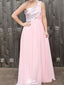 Elegant One-shoulder A-line Long Prom Dress Ideas, Evening Party Dresses,WGP1799