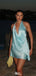 Casual Halter A-line Short Mini Homecoming Dress,EPT643