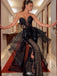 Sexy Black Sweetheart Mermaid Long Prom Dress Ideas, Evening Party Dresses,WGP1749