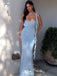 Elegant Blue Spaghetti Strap Mermaid Long Prom Dress Ideas, Evening Party Dresses,WGP1823