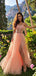 Popular A-Line Spaghetti Straps Side Slit Sleeveless Applique Cheap Maxi Long Party Prom Gowns,Evening Dresses,WGP416