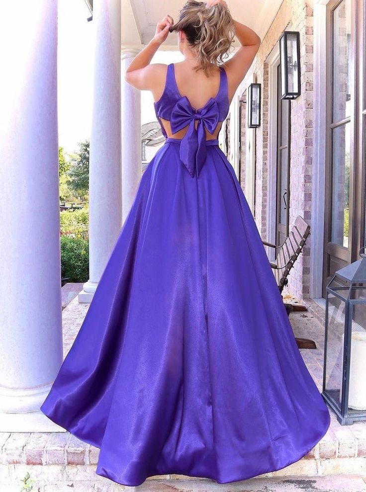 Elegant Purple A-Line Spaghetti Straps V Neck Sleeveless Cheap Maxi Long Party Prom Gowns,Evening Dresses,WGP411