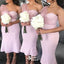 Elegant Pink&nbsp; Mermaid Cheap Sweetheart Sleeveless Wedding Guest Bridesmaid Dresses,WGM343