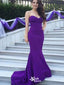 Sexy Purple Mermaid Sweetheart Long Evening Dresses with trailing, Formal Dresses, Birthday Party, WGP528