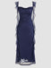 Shiny Navy Blue Mermaid Long Party Dress Prom Dresses,Evening Dress Online, WGP937