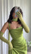 Elegant Green Spaghetti Strap Mermaid Long Prom Dress Ideas, Evening Party Dresses,WGP1777