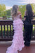 Elegant Floral Pink Off Shoulder Mermaid Long Prom Dress Ideas, Evening Party Dresses, WGP2038
