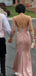 Elegant V-neck Spaghetti Strap Mermaid Long Prom Dress Ideas, Evening Party Dresses,WGP1394