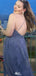 Casual Deep V-neck A-line Long Prom Dress Ideas, Evening Party Dresses,WGP1417