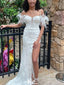 Gorgeous Off-shoulder Spaghetti Strap Mermaid Long Prom Dress Ideas, Evening Party Dresses,WGP1428