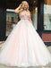 Gorgeous A-Line V Neck Appliques Backless Long Formal Prom Dresses,Evening Gowns,WGP372