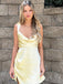 Casual Spaghetti Strap V-neck Sheath Short Mini Homecoming Dress,EPT340