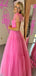 Cute Pink A-Line Sweetheart Popular Long Evening Dresses, Formal Dresses, Birthday Party, WGP621