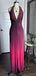 Unique Red V-Neck Mermaid Long Prom Dress Ideas, Evening Party Dresses,WGP1765