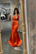 Gorgeous Orange Mermaid Off the Shoulder Long Party Dress Prom Dresses,Evening Dress Online, WGP940