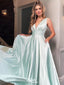 Gorgerous V-Neck A-Line Popular Long Evening Dresses, Formal Dresses, Birthday Party, WGP627