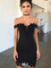 Sexy Black Off-Shoulder&nbsp; Tight Lace Sleeveless Popular Cheap Short Homecoming Dresses, Birthday Party EPT212