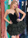 Cute Black Sweetheart Tight Sleeveless Popular Cheap Short Homecoming Dresses, Birthday Party EPT222