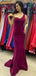 Sexy Purple Mermaid One-Shoulder Long Sleeve Popular Long Evening Dresses, Formal Dresses, Birthday Party, WGP654