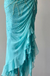 Stylish Light Blue Strapless Straight Neck Mermaid Long Party Dress Prom Dresses,Evening Dress Online, WGP909