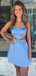 Sexy Baby Bule Strapless Beads Sleeveless Popular Cheap Short Homecoming Dresses, Birthday Party EPT233