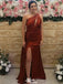 Elegant One-shoulder Mermaid Long Prom Dress Ideas, Evening Party Dresses,WGP1547