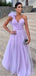 Elegant Purple A-Line Sweetheart Sleeveless Long Evening Dresses, Formal Dresses, Birthday Party, WGP540