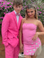 Casual Strapless Sheath Short Mini Homecoming Dress,EPT415