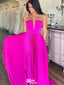 Elegant Pink Halter Strap A-Line Long Sleeveless Popular Long Evening Dresses, Formal Dresses, Birthday Party, WGP697