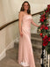 Cute Pink Spaghetti Strap Mermaid Side Slit Long Sleeveless Long Party Prom Dresses,Evening Dress Online, WGP714