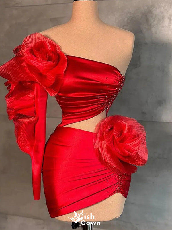Elegant Strapless Unique Sheath Short Mini Homecoming Dress,EPT453