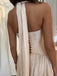 Elegant White V-Neck A-Line Long Prom Dress Ideas, Evening Party Dresses,WGP1744