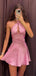 Sexy Pink Halter Strap Tight&nbsp;Popular Cheap Short Homecoming Dresses, EPT262