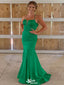 Sexy Green Mermaid Spaghetti Strap Long Sleeveless Long Party Prom Dresses,Evening Dress Online, WGP739