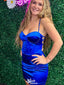 Sexy Spaghetti Strap Sheath Short Mini Homecoming Dress,EPT507