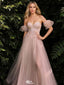 Sexy Pink Sweetheart Floral A-Line Long Prom Dress Ideas, Evening Party Dresses,WGP1656