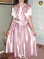 Casual Short Sleeves A-line Long Prom Dress Ideas, Evening Party Dresses,WGP1679