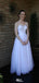 Elegant Spaghetti Strap A-line Long Prom Dress Ideas, Evening Party Dresses,WGP1700