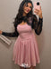 Elegant Spaghetti Strap A-line Short Mini Homecoming Dress,EPT528