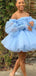 Elegant Off-shoulder A-line Short Mini Homecoming Dress,EPT529