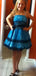 Unique Spaghetti Strap A-line Short Mini Homecoming Dress,EPT545