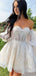 Elegant White Off Shoulder Sweetheart Ball Gown Popular Cheap Short Homecoming Dresses, EPT285