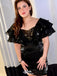 Sexy Short Sleeves Sheath Short Mini Homecoming Dress,EPT554