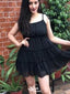 Casual Spaghetti Strap A-line Short Mini Homecoming Dress,EPT559