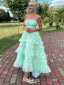 Sexy Mint Green Strapless A-Line Long Sleeveless Long Party Prom Dresses,Evening Dress Online, WGP786