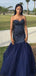 Sexy Blue Sweetheart Mermaid Long Sleeveless Long Party Prom Dresses,Evening Dress Online, WGP785