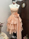 Elegant Strapless A-line Short Mini Homecoming Dress,EPT569